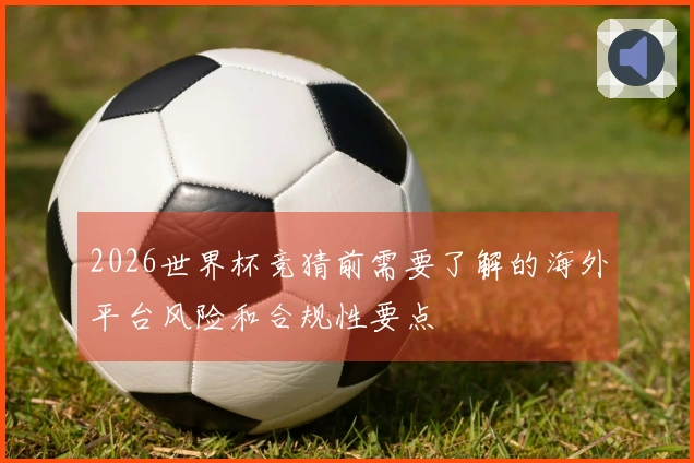 2026世界杯竞猜前需要了解的海外平台风险和合规性要点